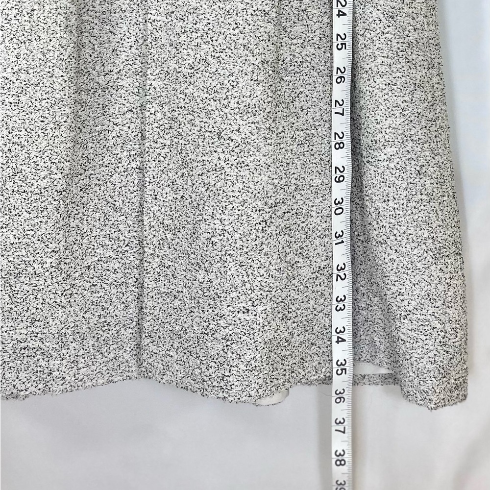 Club Monaco Black White Speckled Cotton Blend Fit Flare Dress Sz S Luxury Zipper - Picture 11 of 11